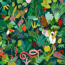 Bodil Jane Character Illustration Folio Illustration Agency Tropical Leaves Illustration Jungle Illustration Leaf Illustration