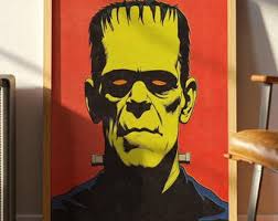 Pop Art Laughing Mouth Poster: Bold, Vintage Comic, Bright Red Lips