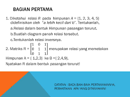 We did not find results for: Kumpulan Soal Relasi Fungsi Ppt Download