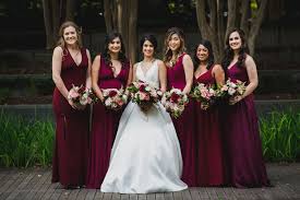 Nasher Sculpture Center Wedding Burgundy Peach Wedding Peach Wedding Wedding Dresses Bridesmaid Dresses
