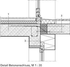 Detail Balkonanschluss M 1 20 Baukonstruktionen Fassadenschnitt Architektur