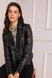 Womens Lipsy Black Premium Leather Biker Black In 2021 Beautiful Jacket Clothes Design Biker Jacket