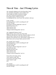 Am I Wrong Lyrics Οοο, who said it's true τhat the growing οnly happens on yοur own? am i wrong lyrics