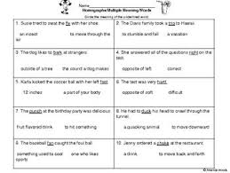 Homographs Multiple Meaning Words Assessment Multiple Meaning Words Multiple Meaning Words Worksheet Homographs