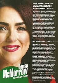 Leaflet from Denise McMorrow