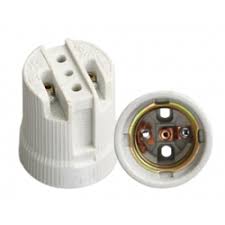 Porcelain threaded socket with ring lets you replace a worn or broken socket or create a new light fixture. Porcelain Lamp Holders E27 F519 8