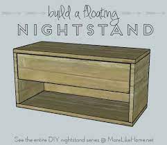 We built a diy floating nightstand out of plywood for our small bedroom. Nightstands Day 9 Floating Nightstand With Drawer Diy Nightstand Floating Nightstand Woodworking Projects Diy