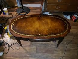 25% off vintage coffee mahogany table with leather top rolls double tier living room furniture wedding display earlygaragesale 4.5 out of 5 stars. Weiman Leather Top Coffee Table With Gold Inlay Antique Appraisal Instappraisal