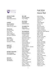 JJC Fall 2024 Honor Roll