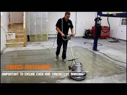 1 How To Diamond Grind A Concrete Floor Youtube Polished Cement Floors Concrete Floors Concrete Stained Floors