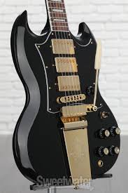 Available in inverness green and ebony finishes, the kirk what i love about the gibson sg is i am able to get my les paul tones and i'm able to get the single coil pickup tones, this guitar is extremely versatile. Gibson Kirk Douglas Signature Sg Electric Guitar Ebony Sweetwater