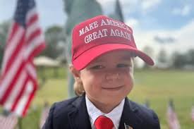 Donald Trump's youngest fan is a three-year-old who wears an ear bandage  and does impressions