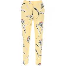 Paul Smith Clothing For Women Pale Yellow Pants 8226 Zip