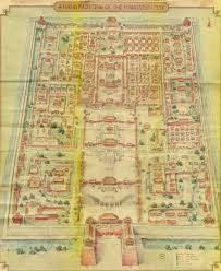 Painting Of The Forbidden City Layout Forbidden City Beijing Map Beijing