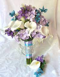 Calla Lily Wedding Bouquet Calla Lily Turquoise And Lilac Bridal Bouquet Calla Lily Brid Lily Bouquet Wedding Calla Lily Bouquet Wedding Orchid Bouquet Wedding
