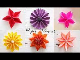10 Construction Paper Flowers Diy Flower Craft Ideas Diy Projects Paper Flowers Diy Paper Flower Tutorial Paper Flowers