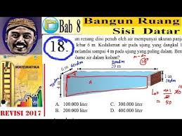 Bangun Ruang Sisi Datar Matematika Kelas 8 Bse K13 Rev 2017 Uk 8 No 18 Volume Air Kolam Youtube
