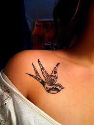 Black Bird With Orange Shoulders Birds Tattoos For Women Tattoos For Women Shoulder Tattoos For Women Bird Tattoos For Women Tattoos