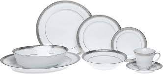 These pieces work very well with older or frequently used sets. Amazon Com Noritake Crestwood Platinum 50 Piece Set Service For Eight Dinnerware Sets Dinnerware Sets