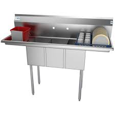 compartments commercial sink