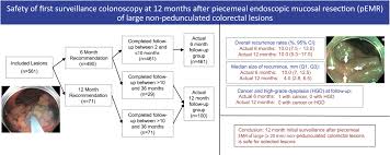 Safety of first surveillance colonoscopy at 12 months after piecemeal EMR  of large nonpedunculated colorectal lesions