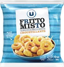 Fritto Misto Melange De Calmar Moules Du Pacifique Merlu Et Queues Decrevettes Decortiquees Panees Prefrit U 500 G