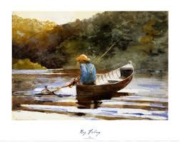 Boy Fishing 1892 Art Print Winslow Homer Art Com In 2021 Winslow Homer Paintings Winslow Homer Boy Fishing