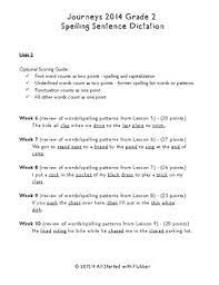 Vary the order of the sentences when practicing reading. Journeys Grade 2 Spelling Sentence Dictation By It All Started With Flubber