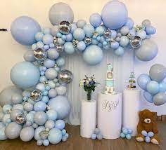 Balloons By Dina On Instagram A Super Cute Teddy Bear Themed Baby Shower Balloons Balloon Baby Shower Balloons Boy Baby Shower Themes Baby Shower Flowers