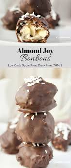 They're easy, healthy and perfect for those of you on an autoimmune paleo diet. Low Carb Almond Joy Bonbons Sugar Free Dairy Free Thm S Trimhealthymama Thm Sugarfree Lowcarb Da Low Carb Candy Sugar Free Desserts Sugar Free Recipes