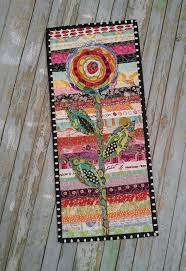 Fiber Art Flower Wall Hanging Art Quilt Ooak Art Original Design Mini Quilt Signed By Artist Miniature Quilts Art Quilts Applique Quilts