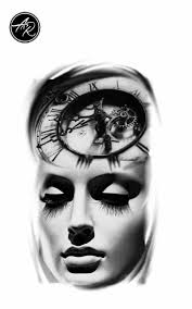 Black And White Womans Face Tattoo Design Pin By Shannon Blinn On Preto E Cinza Tattoo Designs Black And Grey Tattoos Grey Tattoo