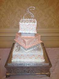 5 out of 5 stars. Glamorous Square 3 Tier Wedding Cake With Rhinestone Risers Wedding Cake Stands 3 Tier Wedding Cake Wedding Cake Roses