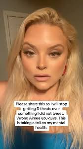 I am not the Aimee that tweeted that. Please stop. Do your research before  you accuse someone of something so disgusting.