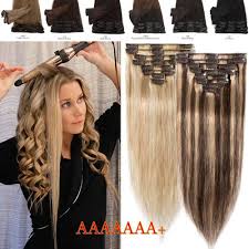 100g in weight x5 double wefts produce a thick luxurious head of hair human hair approx length: Euronext Premium Remy Straight 18 Human Hair Extensions Dark Blonde Frost For Sale Online Ebay