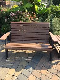 4 Rollback Bench Caramel Black Landscaping Supplies Gravel Stones Patio Furniture