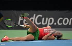 Aryna getting hot on instagram. Belarus Aryna Sabalenka Falls Down During The Fed Cup World Group Fed Cup Female Volleyball Players Tennis Players Female
