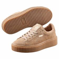 Badkicksclub Fenty By Rihanna X Puma Suede Creepers Oatmeal Rihanna Shoes Puma Rihanna Puma Shoes Women
