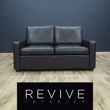Cor Conseta Designer Leder Sofa Schwarz Zweisitzer Couch Echtleder Modern 1869 Revive Interior Rotes Sofa Schwarzes Sofa Sofa Sessel