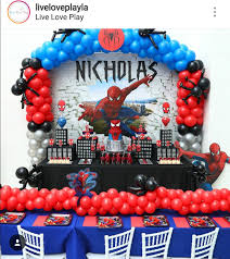 Amazing Spider Man Theme Birthday Party Spiderman Birthday Party Spiderman Birthday Party Decorations Spiderman Theme Party