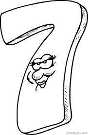 Huge collection of letters & numbers printable colouring pages online for free. Number 7 Coloring Pages Coloringall