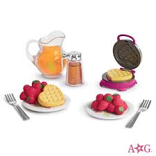 Waffle Breakfast Set Truly Me American Girl Doll Furniture American Girl Doll Room American Girl Food