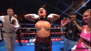Boxer Daniella Hemsley flashing the crowd after a win - Other Crap