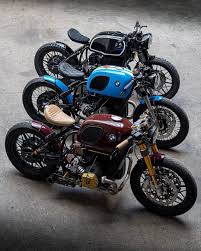 Black And Blue Motorcycle Cafe Racers Of Instagram On Instagram Same Same Same But Different Pick One A Solid Lineup By Arjanvandenboom In 2020 Bmw Cafe Racer Bike Bmw Cafe Racer Bikes