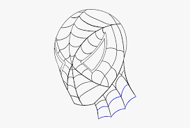 Grab your pen and paper and follow along as i guide you through these step by step drawing instructions. How To Draw Spiderman S Face Spiderman Line Drawing Png Transparent Png Kindpng