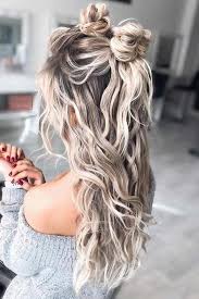 Messy Half Up Hairstyles For Thick Hair Hairstyles Thickhair Hairtype Halfuphairstyles Want To Explore Hairstyle Hair Styles Blonde Dye Thick Hair Styles