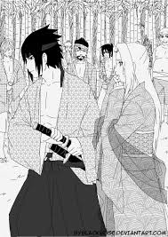 Sasusaku First Meeting Flower And Sword By Byblackrose Deviantart Com On Deviantart Sasusaku Naruto Shippuden Anime Sakura And Sasuke
