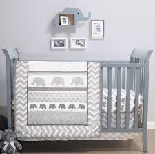 A more than complete this crib bedding set includes a blanket, a crib skirt. The Peanutshell Elephant Walk Print Baby Boy Or Girl Crib Bedding Set Unisex 3 Piece Grey White Crib Quilt Sheet Skirt Walmart Com Walmart Com
