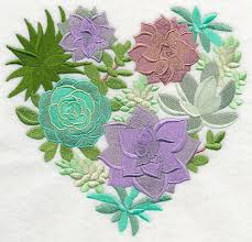 I completed an echeveria version of my succulent pattern. Machine Embroidery Designs At Embroidery Library Embroidery Library