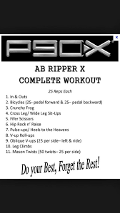 Ab Ripper X Exercises Video